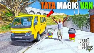 Franklin and Shinchan & BlackChan Buy Indian TATA Magic Van And Start Transport Business in GTA 5