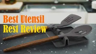 Best Utensil Rest Review - Kitchen Cooking Spoon Wood Silicone Ceramic Spatula Ladle Holder