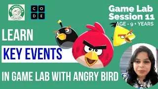 Game Coding Course for kids || Key events with Angry bird || Code.org Game Lab tutorial - Session 11