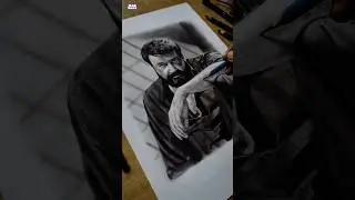 Thudarum Mohanlal Drawing..💎🔥 #thudarum #mohanlal #drawing #trending #shorts