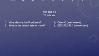 Subnetting with a given number of subnets