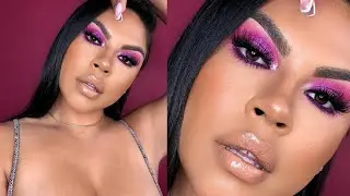 BRIGHT PINK AND PURPLE EYESHADOW  + GIVEAWAY | MAKEUPBYGRISELDA