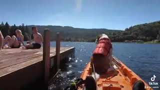 Dog Kayaking with Elsie the Saint Bernard