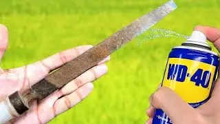 How to sharpen a rusty metal file!! Amazing way!! Sharp razor