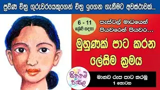 මිනිස් මුහුණක් පැස්ටල් මාධ්‍යයෙන් පාට කරමු - 1 කොටස / How to colour a Human Face in Pastel - Part 1