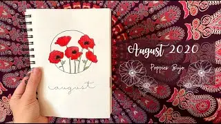 AUGUST 2020: Poppies Bujo Set Up