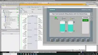 Two-Tank Automatic Filling System | PLC Ladder Logic with Shared Pump (TIA Portal)
