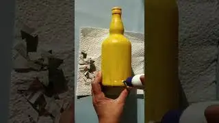 Simple and easy bottle art#diy #homedecor #bottleart #bottlecraft #shorts