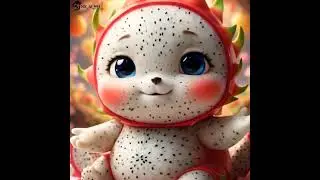 ​Sabse Pyara Dragon Fruit Baby! 😍 Super Cute AI Animation​#FruitArt #CharacterDesign #NX_AX#Shorts
