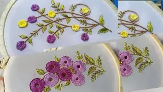 Unique and easy embroidery designs || kashida Kari || by Cooking and Embroidery with Me