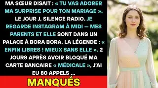 Ma Sœur Répétait « Ce Sera Inoubliable » Le Jour J, Le Vide. Eux À Bora Bora Avec Mes 40K€ « La Fête