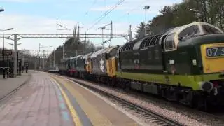 D9009 drags 37901, 33109, 20087 & D1501 through Berkhamsted - 0Z39
