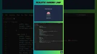 Realistic Hanging Lamp #css #coding #design #webdevelopment #animation #webdev #javascript