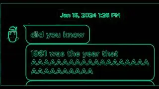 DID YOU KNOW.. 1981 WAS THE YEAR THAT But I Vocoded Me Screaming (Vocode Video)