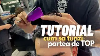 Cum sa tunzi partea de top cu foarfeca | Pentru tunsoarea side part | Cu carare