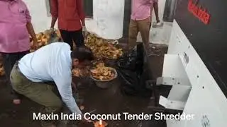 Tender coconut Shredding, Tender Coconut Cutting , #Tendercoconutshredder, Tender coconut crushing,