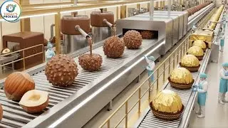 Inside the Ferrero Rocher Production Line | Millions of Golden Pralines (Full Process)