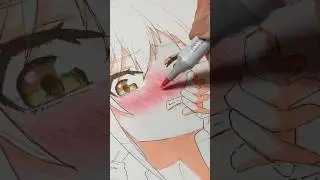 Drawing process of anime girl Karane Inda #anime #art
