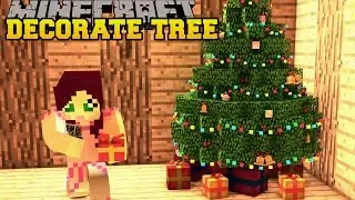 Minecraft: CHRISTMAS TREE DECORATION CHALLENGE! (TOY TRAINS, ORNAMENTS, & MORE) Mod Showcase