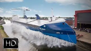 NEW 2023 MOST SATISFYING BIG SHIP LAUNCH COMPILATION - HIGH QUALITY [HD]