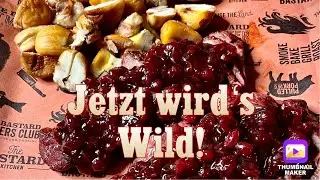 Wildschwein Presa | Preisselbeer-Cranberry Chutney & Maronen |  @tommis_barbq