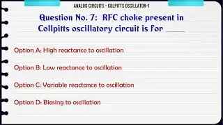 MCQ Questions Colpitts Oscillator-1 with Answers