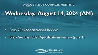 MAFMC Meeting: August 14, 2024 (AM)