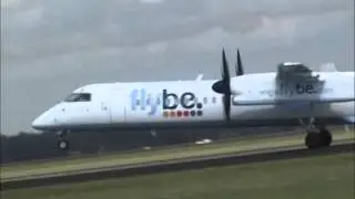 FlyBe Dash 8 - Take off from AMS