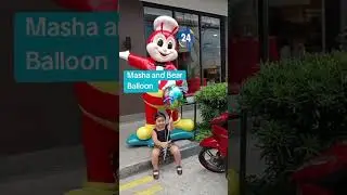 Jollibee, Masha and Bear Balloon #jollibee #mashaandbear #shortsyoutube #videoshort #trending #viral