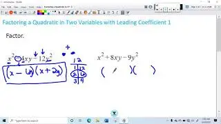 Factoring a Quadratic in Two Variables with Leading Coefficient 1