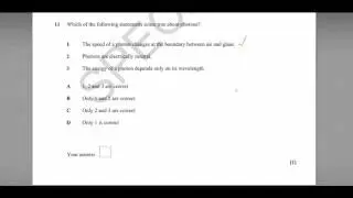 Q11 OCR Breadth in Physics specimen paper (photons)