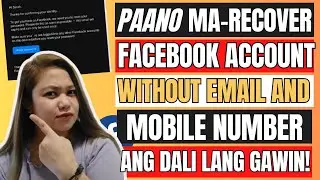 PAANO MA-RECOVER ANG FACEBOOK ACCOUNT KAHIT WALANG NUMBER AT EMAIL? | Sarah Jane Semic