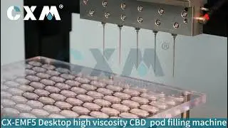 CX-EMF5 Desktop high viscosity CBD cartridge pod filling machine