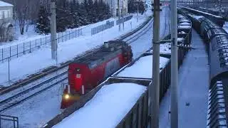 Маневровый тепловоз ТЭМ18ДМ-1530 резервом