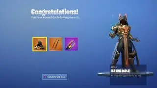 Unlocking the Golden Ice King and completing challenges (new Dragon Claw pickaxe colors)