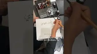 Arabic calligraphy using montblanc ink and Qalam❤️ #arabiccalligraphy #arabiccalligraphypainting