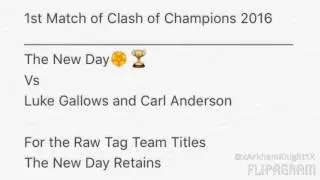 CLASH OF CHAMPIONS RESULTS 2016