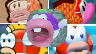 Evolution of Cheep Cheep Minigames in Mario Party games (1999-2025).