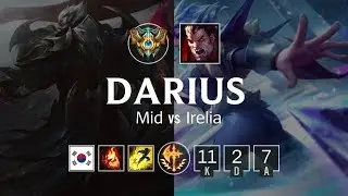 Darius Mid vs Irelia - KR Challenger Patch 8.20