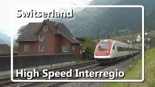 High Speed Tilting train and Interregio crossover in Gotthard!