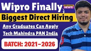 🔥Wipro Finally Direct Hiring | Any Graduates Eligible | Cognizant Superset Hiring | BATCH: 2021-2026