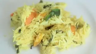 Vegetable pulao (microwave recipe)