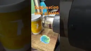 How to do Sublimation on a shot glass, using your heat gun