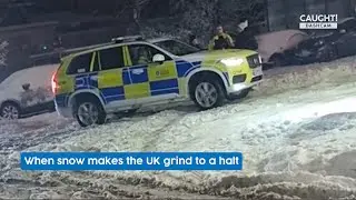 When snow makes the UK grind to a halt 😬 - CAUGHT! Dashcam