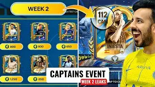 Free 112 Iniesta ! Upcoming Players in CAPTAINS Event & Live OVR Upgrade (Insane F2P Luck) 🔥