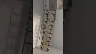 Retractable ladder on wheels convenient and fast | van de zip up #furniture  #interior