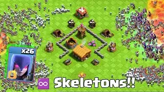 Witch Skeleton Army Vs Every Town Hall Clash Of Clan