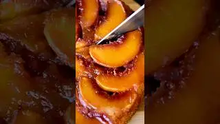 Upside-Down Peach Cake Recipe is already on the channel 🍑#baking #peachcake #dessert #cakebaking
