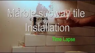 Marble Subway tile kitchen Backsplash installation