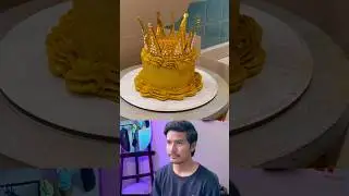 Редкий золотой торт 👑